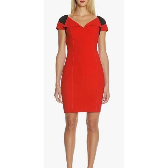 red and black color block dress rag & bone Women's Disney's Cruella Silk Slip Dress - Red